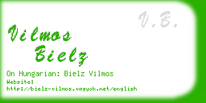 vilmos bielz business card